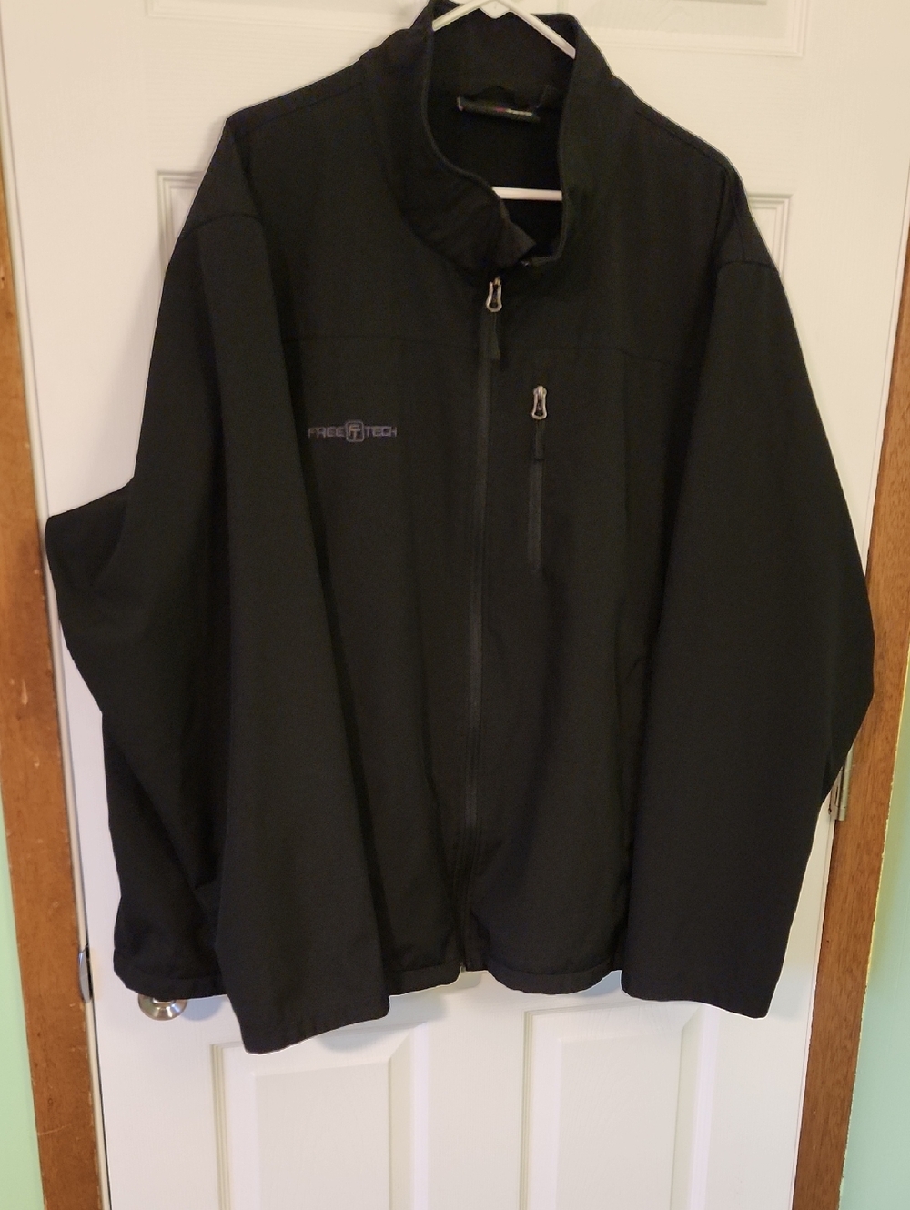 Free Tech Men's Black Lightweight Jacket with High Collar 3XL